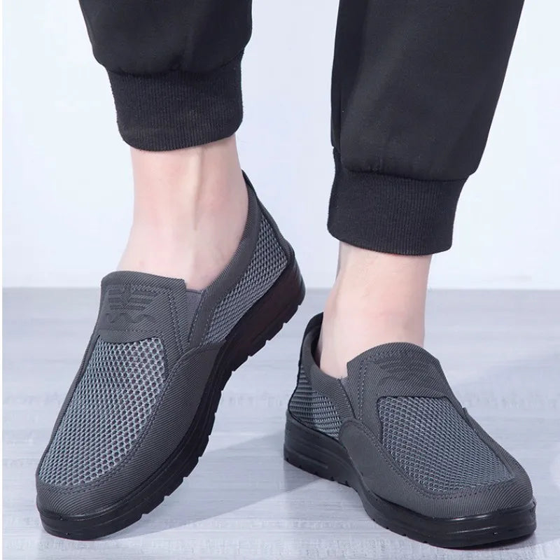 Mocasines de cuero transpirables para hombre