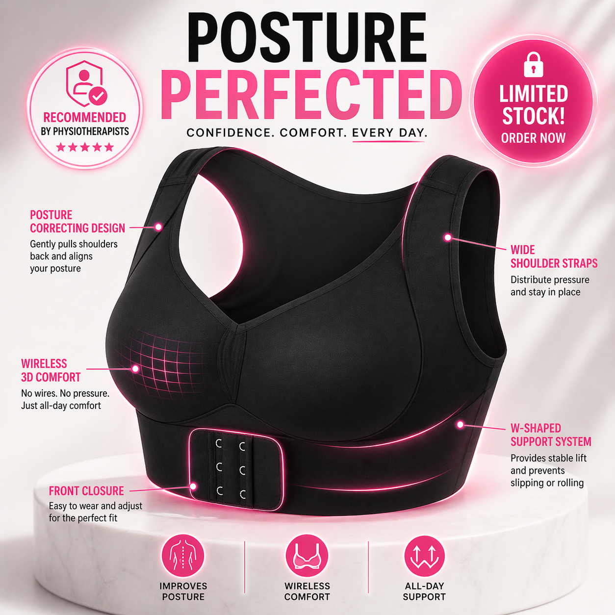 Posture Correcting Bra | Comfort & Support All Day | FREE SHIPPING + LIMITED STOCK