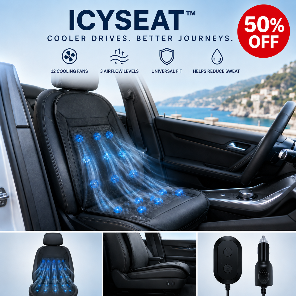 IcySeat™ Cooling Car Seat