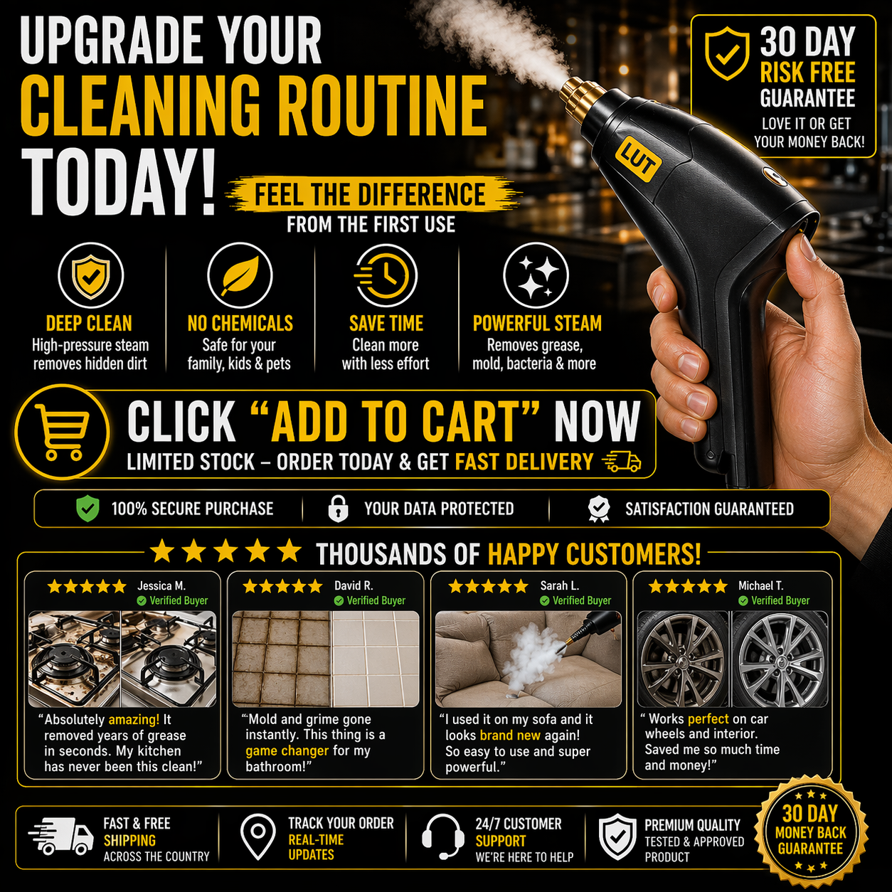 12-in-1 Steam Cleaner – Fast Delivery