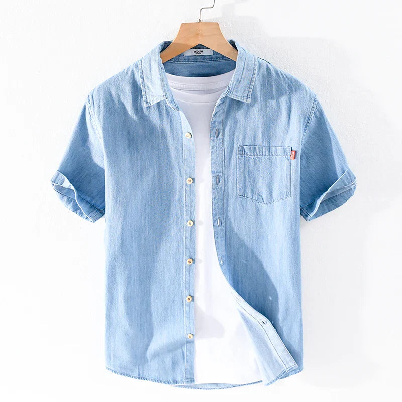 Camisa de algodón Alessandro Denim para hombre