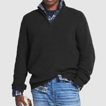 Suéter de cachemira para hombre de estilo informal de negocios con cremallera