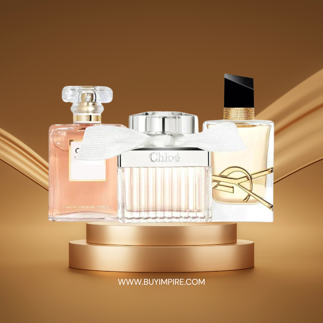 3 Parfüms Chanel COCO MADEMOISELLE, Yves Saint Laurent LIBRE und CHLOÉ (Eau de Parfum) – 100ml