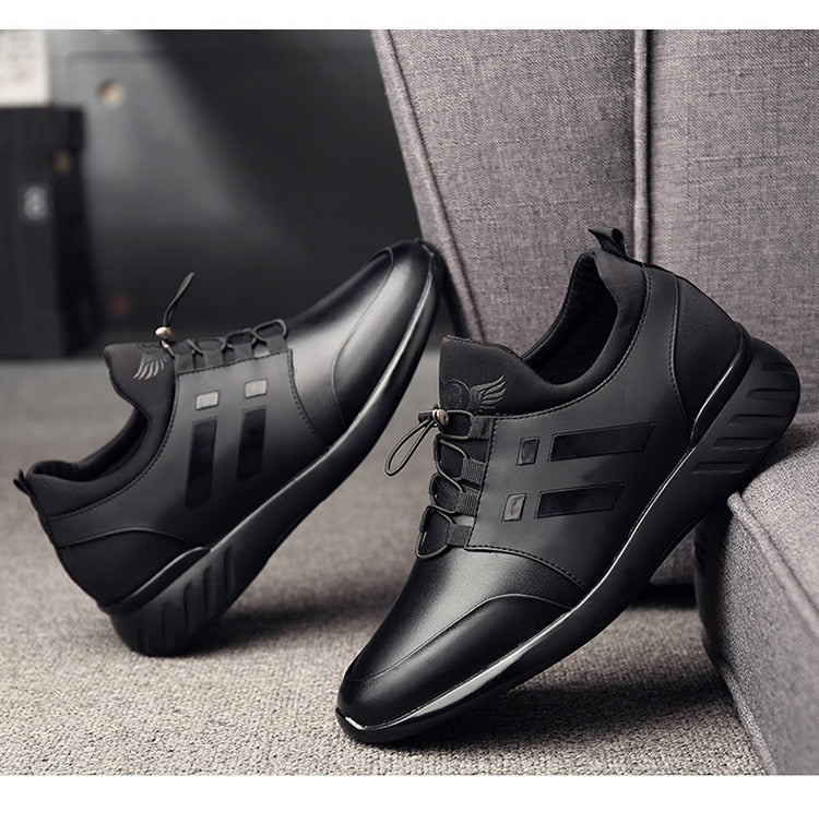 Zapato ortopédico de cuero de primera calidad cómodo para hombre