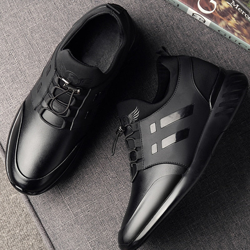 Zapato ortopédico de cuero de primera calidad cómodo para hombre