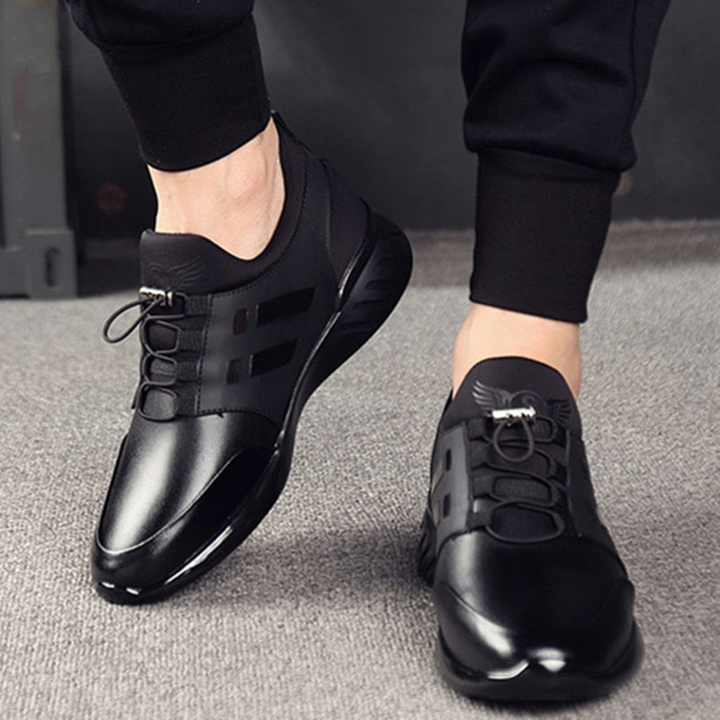 Zapato ortopédico de cuero de primera calidad cómodo para hombre