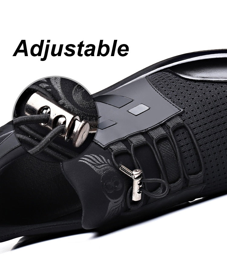 Zapato ortopédico de cuero de primera calidad cómodo para hombre