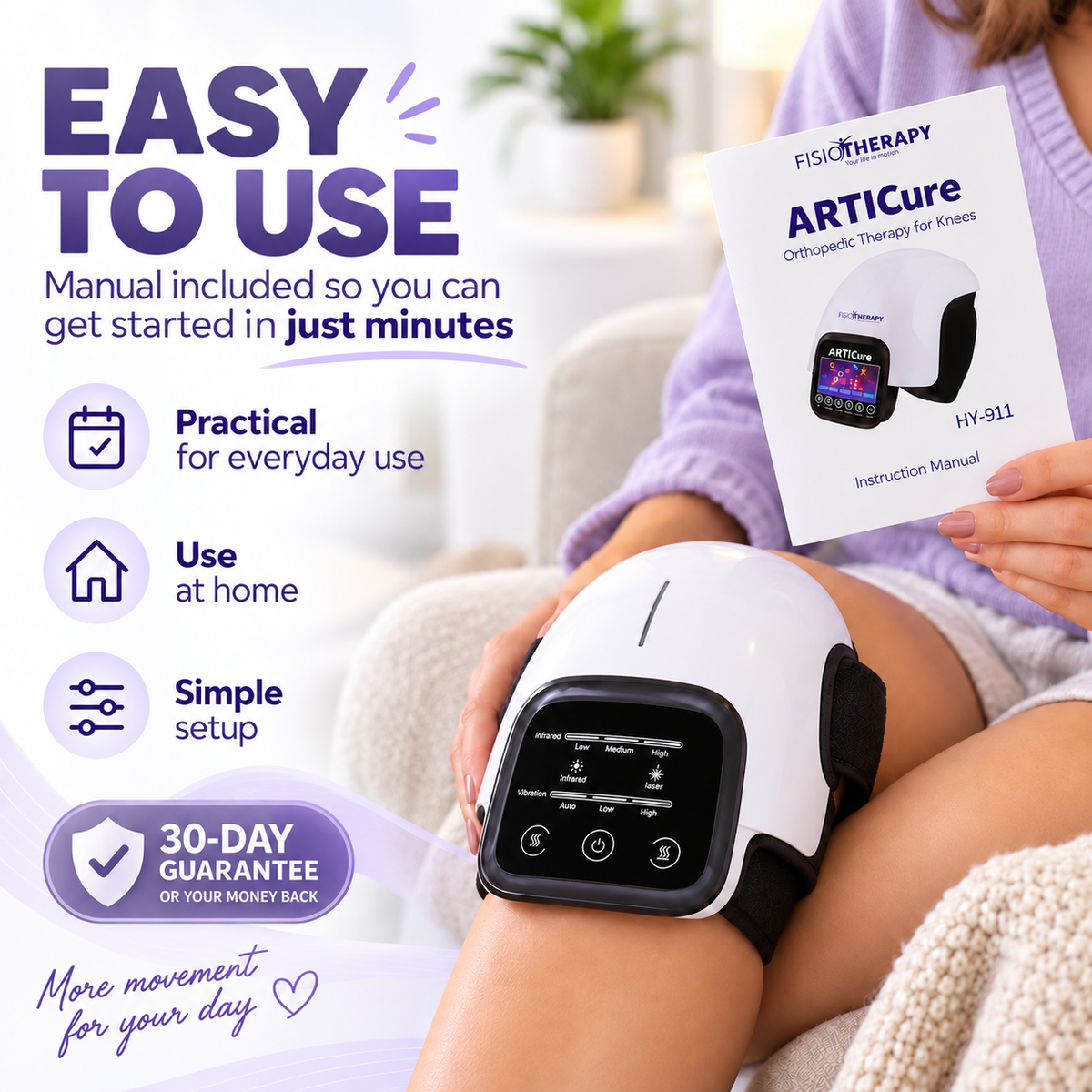 Advanced 4-in-1 Knee Therapy for Daily Comfort & Mobility