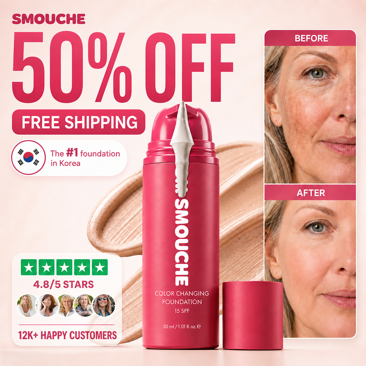 Smouche Reverse-Aging Adaptive Foundation