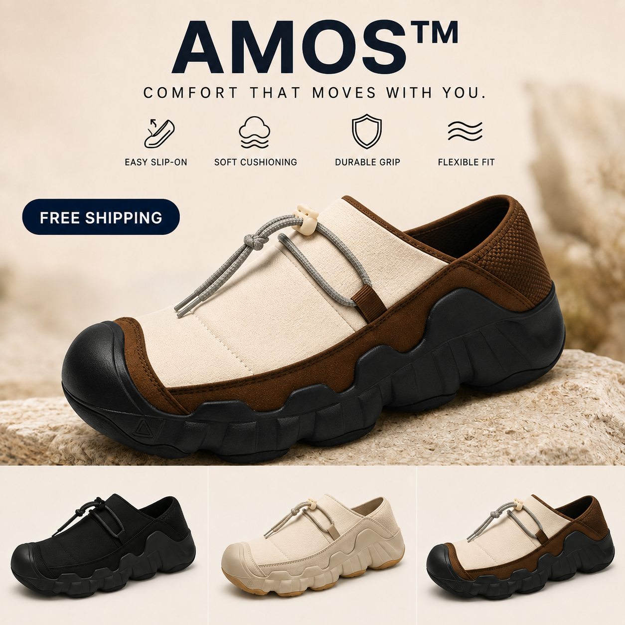 Amos™ Cushioned Slip-On Canvas Sneakers | Spaydes