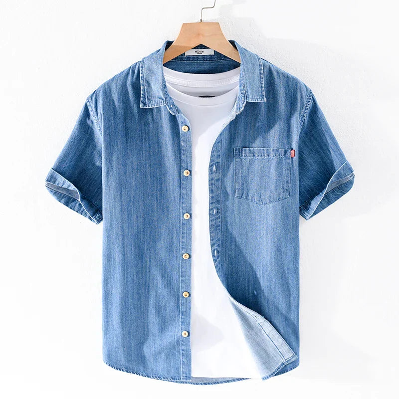 Camisa de algodón Alessandro Denim para hombre