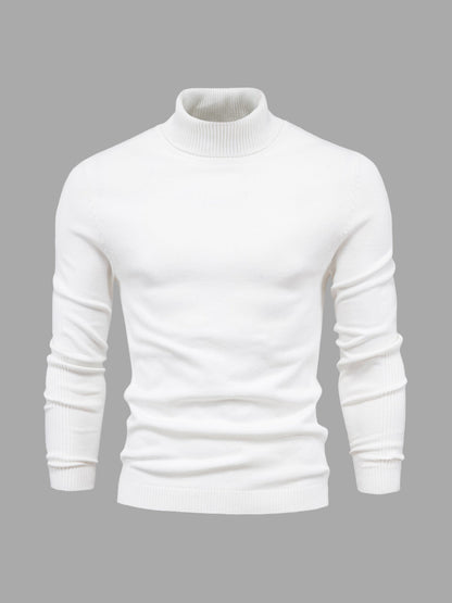 Jersey de cuello alto para hombre, lavable