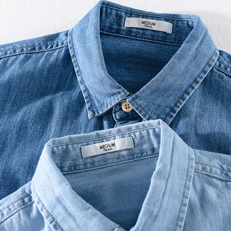 Camisa de algodón Alessandro Denim para hombre