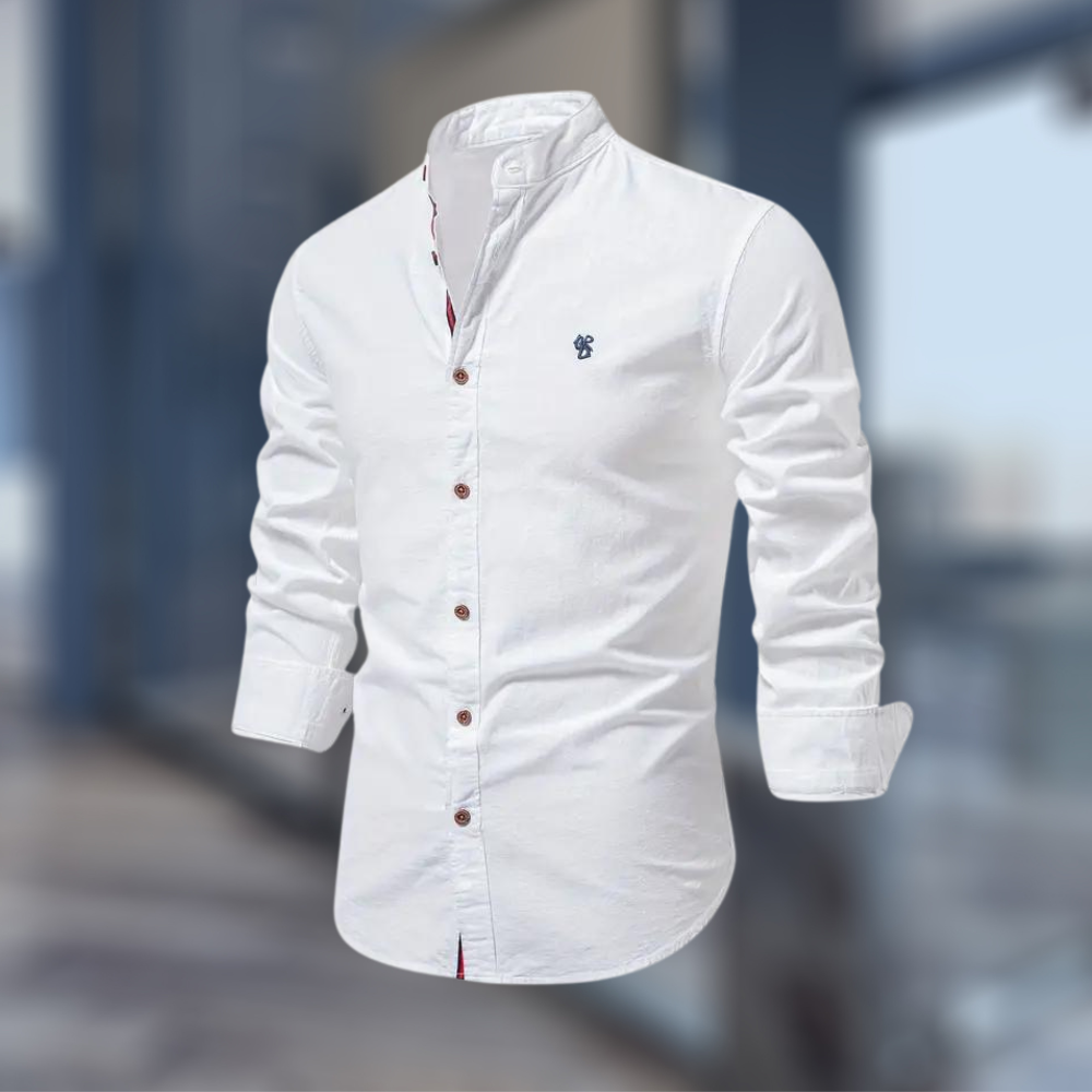 Polo de manga larga moderno para hombre