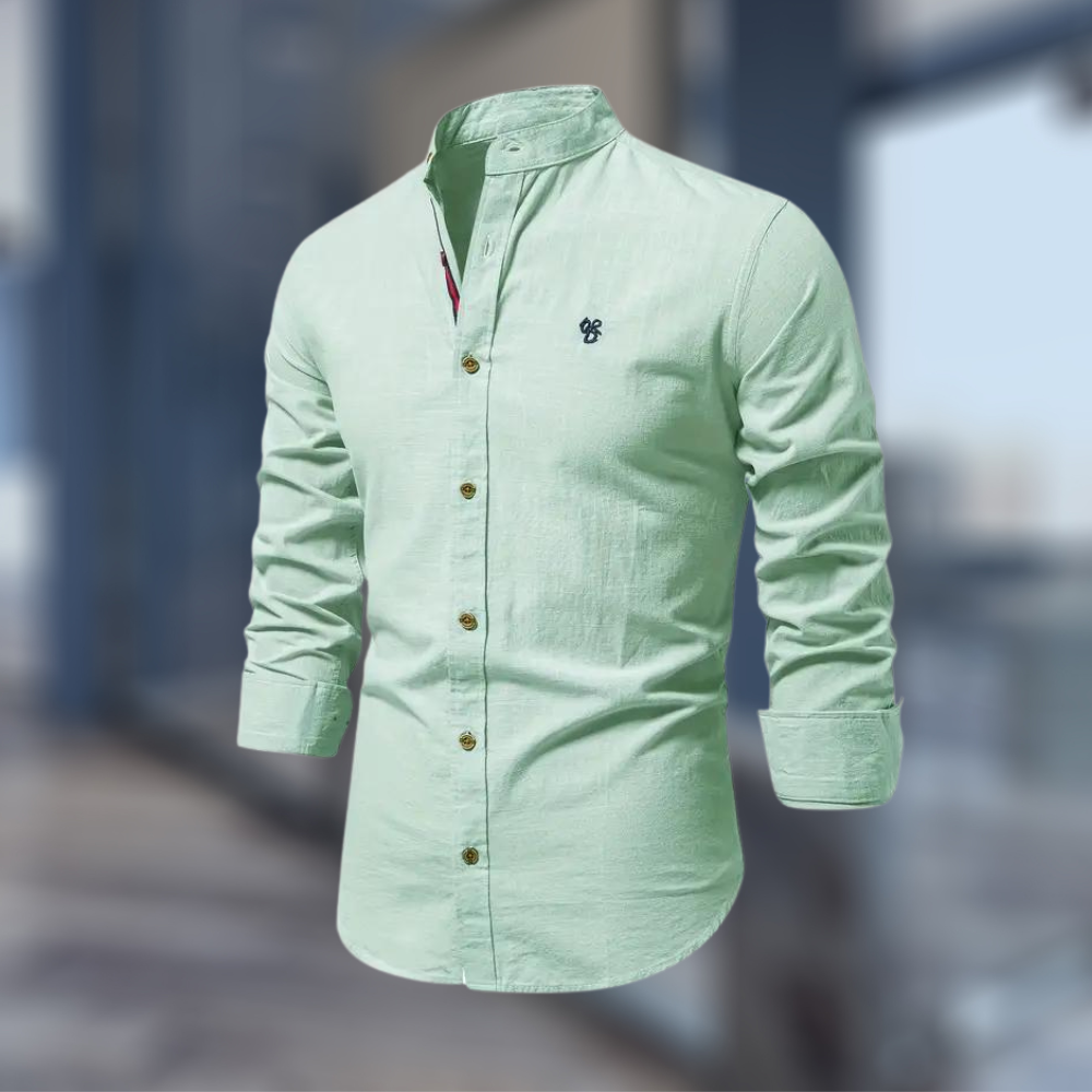 Polo de manga larga moderno para hombre