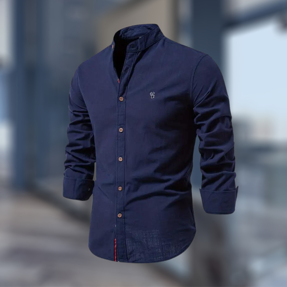 Polo de manga larga moderno para hombre