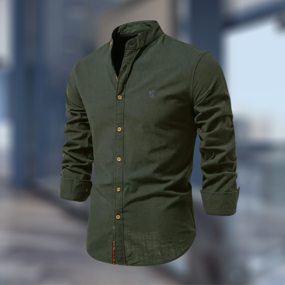 Polo de manga larga moderno para hombre