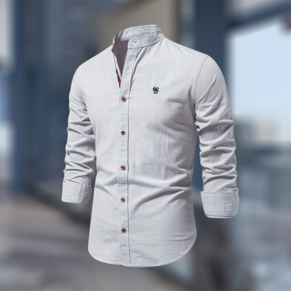Polo de manga larga moderno para hombre
