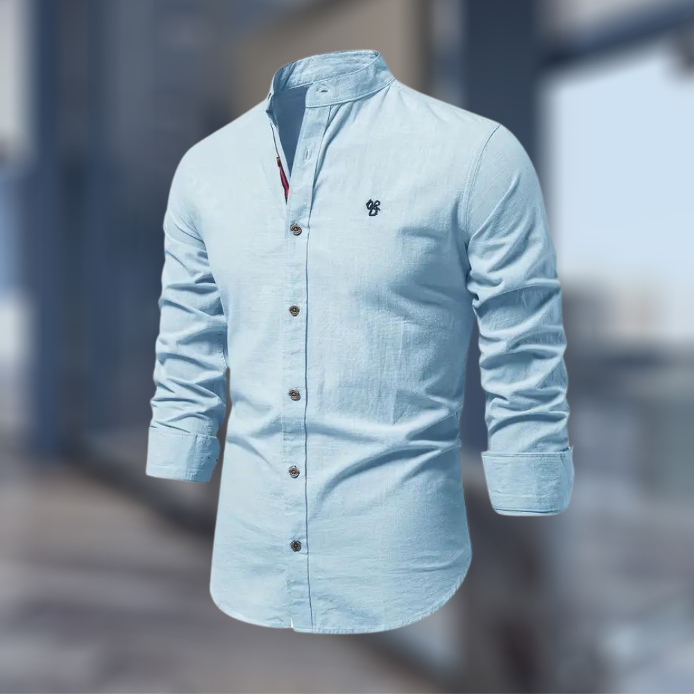 Polo de manga larga moderno para hombre