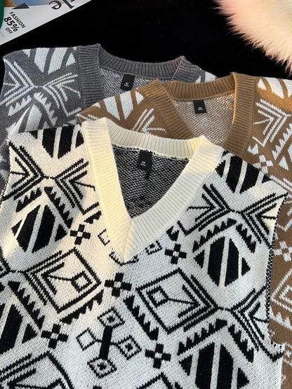 Academic Retro Knit Vest - Cross & Crown