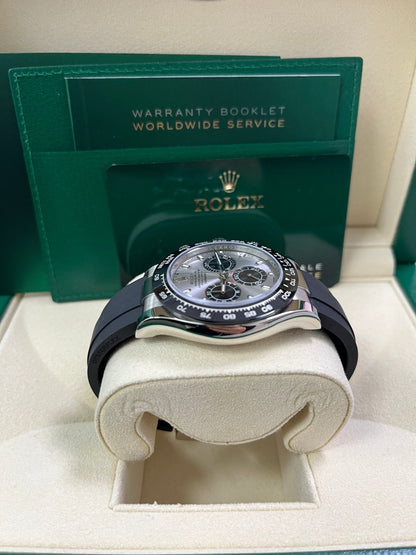 Rolex Daytona 40 White Gold Steel Grey Index Dial Black Sub-Dials Oysterflex (Ref# 116519LN)