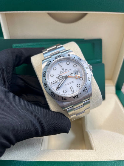 Rolex Oyster Perpetual Explorer II Oystersteel White Dial Oyster Bracelet (Ref# 226570)