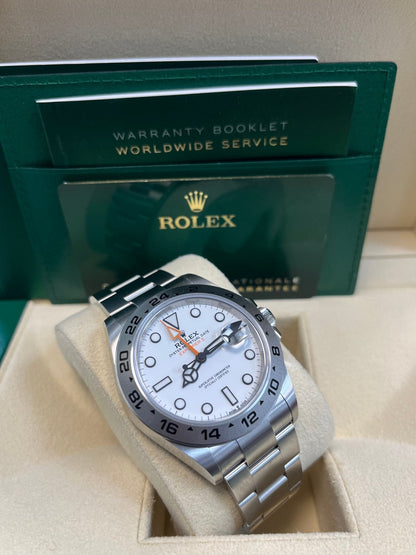 Rolex Oyster Perpetual Explorer II Oystersteel White Dial Oyster Bracelet (Ref# 226570)