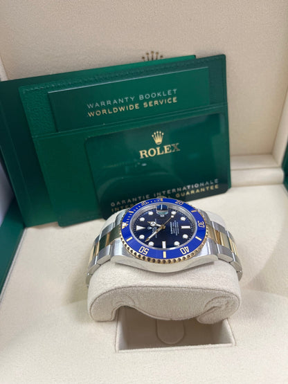 Rolex Submariner Two-Tone Yellow Gold & Steel Rolesor - Blue Dial Ceramic Bezel (Ref# 126613LB)